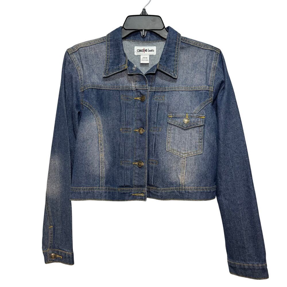 Women’s Cropped Denim Jacket. Size M